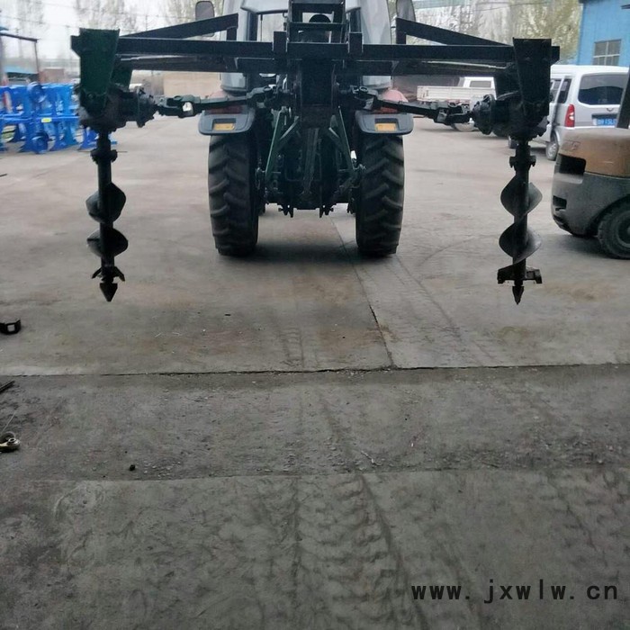 栽樹打坑機(jī)拖拉機(jī)牽引式 電線桿打孔機(jī) 加厚雙鉆頭挖坑機(jī)