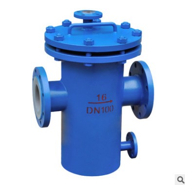 [聯(lián)科閥門]襯氟籃式過(guò)濾器（SBL-F46）法蘭機(jī)械多介質(zhì)碳鋼過(guò)濾器