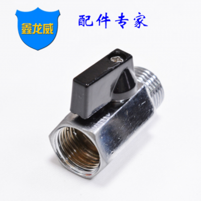 自產(chǎn)自銷手柄迷你閥內(nèi)外牙拋光閥鍍鎳六角閥手動(dòng)控制閥黃銅球閥